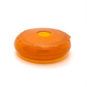 Vintage 50s Kleanmaid Amber Art Deco Scalloped Circular Hair Receiver